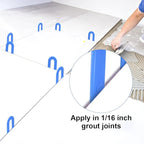 DGSL Tile Leveling System Tile Spacers 1/16+1/8+3/16+1/4 Inch, 400 pieces Horseshoe Shim U Shape Plastic Tile Leveling Clips for Various Types of Tile Leveling