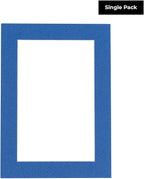 8.5x11 Mat Bevel Cut for 7x9 Photos - Acid Free Royal Blue Precut Matboard - For Pictures, Photos, Framing - 4-ply Thickness