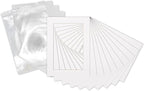 5x7 Mat for 8.5x11 Frame - Precut Mat Board Acid-Free Show Kit with Backing Board, and Clear Bags White 5x7 Photo Matte Made to Fit a 8.5x11 Picture Frame Matboard for Framing, Pack of 10 Mats