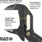 Klein Tools D53102KIT Adjustable Pliers Wrench Set, Compact High-Leverage Parallel Smooth Jaw Pliers, 7-Inch and 10-Inch, 2-Piece