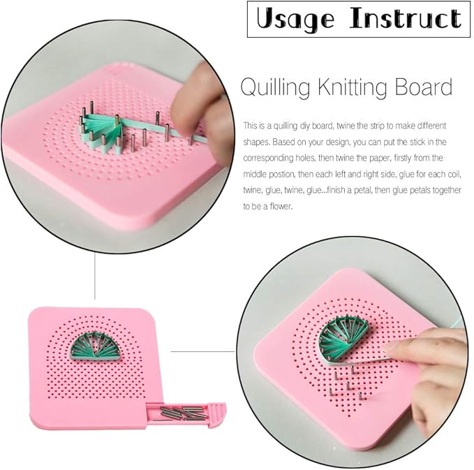 Quilling Kits - Quilling Tools Supplies,Paper Crimper,Quilling Paper Strips for Beginners with Manual(Green Storage Toolbox)