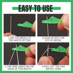Automatic Sewing Needle Threader, Fish Type Quick Needle Threaders for Hand Sewing, Sewing Machine Needle Threader Tools, Sewing Supplies - Designed for Sewing Lovers Alike (green-10pcs)