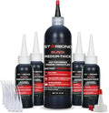 Premium Grade Cyanoacrylate (CA) Super Glue by STARBOND - 16 OZ Complete Refill KIT (453-gram) - Black Medium-Thick Knot Filler 500 CPS Viscosity Adhesive for Woodworking, Woodturning, Carpentry