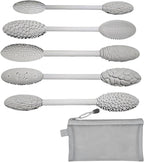 5PCS Double-Ended Clay Sculpting Tools, Polymer Clay Texture Tools Set with Wooden Handle for Pottery, Ceramics, DIY Art Modeling - Professional Sculpting & Detailing Kit
