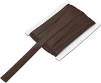 MECCANIXITY Double Fold Bias Tape for Sewing 5/8 Inch x 6 Yards Satin Pre-fold Continuous Binding Tape for Seaming Quilting Hemming Binding DIY Crafts, Dark Brown