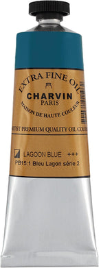 Charvin Extra Fine Oil Paint, Blue Lagoon 60 mL - Triple-Milled, Rich Texture, Poppy Oil-Based, Light-Fast, Handmade, Archival Quality