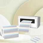 1" x 3" Holographic Thermal Label Stickers,Printable Rainbow Glitter Thermal Printer Sticker Labels for Gift Wrapping, Self-Adhesive Name Price Tag DIY Custom Logo Design (500 pcs)