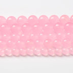 90pcs Natural Light Pink Chalcedony Stone Beads for Jewelry Making - Energy Healing Power Stone DIY Bracelet Necklace Accessories - 15" (4mm, Light Pink Chalcedony)