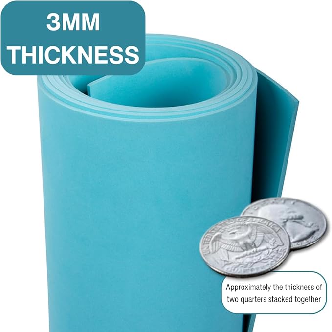 LotusFoam Large 3mm EVA Foam Sheet - 44"x 85" High Density Foam 130 kg/m3 for Cosplay, Costumes, Crafts, Flooring, Outdoor Use - 35 Colors (Olive Green) - Olive Green