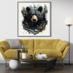 Moohue Cross Stitch Kit - Mountain Animal Bear - 14ct Counted Cross Stitch Patterns Kits - Adults Needlepoint Kits