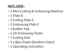 Bira Die Cutting & Embossing Machine Combo, Starter Kit, Mini Die Cut Machine, 3 1/8" Feeding Slot for 3" Paper and Other Materials