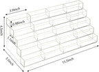 20 Slots Acrylic Business Card Holder for Desk Business Card Stand Clear Plastic Multiple Cards Display Stand Rack for Office Supplies Home School Brochure File Table Recipe