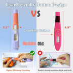 Yarniss Crochet Hooks with Counter 2.0mm-14.0mm,18 Size Digital Counting & Lighted Crochet Hooks Set with Case