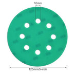 5-Inch 8-Hole Wet Dry Sanding Discs 800 Grit, Polyester Film Backed Heavy-Duty Hook and Loop Sandpaper for Random Orbital Sander, 50-Pack