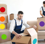 STARLIBOO 6" Round Large Colored Stickers Labels, Dots Circles Stickers for Moving，School, Home, Office, Business- 6 Colors -30 Packs