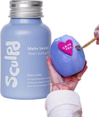 Sculpd Clear Glaze for Air Dry Clay and Acrylic Paint, Create Waterproof Pottery from Home, Scratch Resistant, Matte Varnish