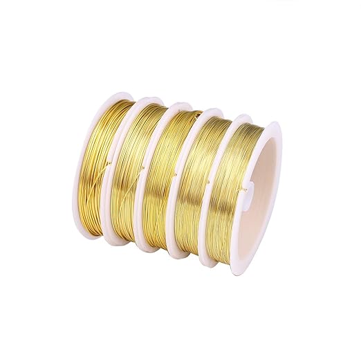 Gold Copper Wire 0.8mm Bead Cord for Bracelet Necklace Charm Beading Jewelry Making 9yard