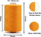 Simthread All Purpose Sewing Thread, 10 Spool Assorted Rainbow Series 1000 Yards Each Bobbin Polyester Thread for Sewing, Handy Polyester Sewing Threads for Sewing Machine - (Rainbow Color Series)