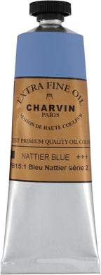 Charvin Extra Fine Oil Paint, Nattier Blue 60 mL - Triple-Milled, Rich Texture, Poppy Oil-Based, Light-Fast, Handmade, Archival Quality