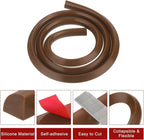uxcell Flexible Molding Trim, 59 Inch Flexible Quarter Round Molding Silicone Peel and Stick Trim Self Adhesive Shower Water Barrier for Corner Decor Bathroom Kitchen, Brown