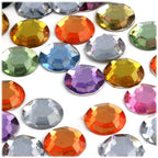 The Crafts Outlet 72pc Rhinestones Round 20mm - Jewel Tone Assortment