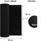 AMZQNART EVA Foam 6mm, Cosplay Foam 39x59 inch Black, High Density 90 kg/m³, for Craft Projects Cosplay Costumes, Fake Weapons, Decorations, Christmas, Easter, Thanksgiving, etc.