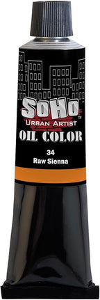Soho Urban Artist Oil Paint - Raw Sienna, 170 ml Tube - Best Valued Oil Colors for Painting, Excellent Pigment Load