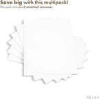 Elan Stretched Canvases 9x12 Inch, 6-Pack Blank Canvases for Painting 8 oz, Triple Primed Stretched Canvas for Painting, 9x12 Canvas Bulk