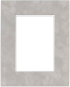 Poster Palooza Pack of Ten 8x10 Mats Bevel Cut for 6x8 Photos - Acid Free Light Grey Suede Precut Matboards for Pictures, Photos, Framing - 4-ply Thickness