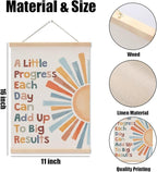 Inspirational Boho Sun Poster Hanger, Classroom Decor Growth Mindset Wall Decor, Sunshine Posters, Educational Posters Wall Art Wall Hanging Banner Bedroom Nursery Home Baby Room Decor