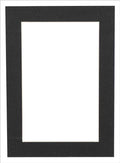 8.5x11 Mat Bevel Cut for 7x9 Photos - Acid Free Textured Black Precut Matboard - For Pictures, Photos, Framing - 4-ply Thickness