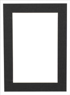 8.5x11 Mat Bevel Cut for 7x9 Photos - Acid Free Textured Black Precut Matboard - For Pictures, Photos, Framing - 4-ply Thickness