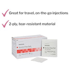 McKesson Alcohol Prep Pads [Pack of 1000] 70% Isopropyl, Individually Wrapped Wipes, Sterile, Medical-Grade, First Aid, Large, 100 Count, 10 Boxes