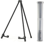 14" High Tabletop Instant Display Easel - Black Steel Small Tripod Easel Stand with Adjustable Holders for Pictures, Paintings, Posters and Store Signs(1 Pack)