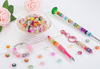 LAIDANLA Multicolor Large Hole Beads, 100pcs, 14mm, Resin, Plastic, Acrylic, Round, Loose Beads for Jewelry Making, Crafts, Decoration