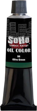 Soho Urban Artist Oil Paint - Olive Green, 170 ml Tube - Best Valued Oil Colors for Painting, Excellent Pigment Load