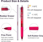 Erasable Gel Pens, 12 Colors Retractable Fine Point Erasable Pens Clicker, Assorted Color Inks, Make Mistakes Disappear for Drawing Writing Planner and Crossword Puzzles