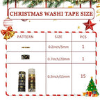 17 Rolls Christmas Washi Tape Set Holiday Washi Tape for Journaling Decorative Tapes Christmas Packing Tape Designs Journaling Kit for Women Gifts for Daughter Granddaughter Stocking Stuffer for Women