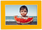 8x10 Mat Bevel Cut for 5x8 Photos - Acid Free Golden Orange Precut Matboard With Backing Board and Crystal Clear, Self Seal Photo Mat Bag - For Pictures, Photos, Framing - 4-ply Thickness