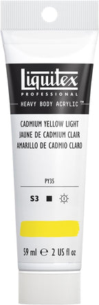 Liquitex Professional Heavy Body Acrylic Paint, 2-oz (59ml) Tube, Cadmium Yellow Light