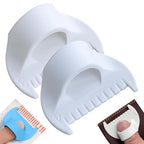 2 PCS Edge Lock Seam Guide, Mini Sewing Finger Ruler for Hand Sewing, DIY Sewing Kit Tool, Sewing Needle Gauge Measuring Guide White, 3mm+4mm
