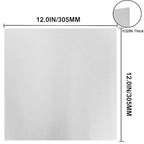 304 Stainless Steel Sheets Metal 12" x 12" x 1/32"(0.0315”) Inch 304 Stainless Steel Plates 20 Gauge(0.8MM) Stainless Steel Shim Stock Plates Metal Sheets for Crafting, Stovetop, Snow Frosted Surface