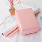 NESCCI Off White & Pink Matte Wrapping Paper,Double Sided Solid Color Pearly-Lustre Paper,Gift Wrapping Paper,Perfect for Wedding,Valentine's Day,Birthday,Christmas,Baby Shower (17 Inches X 32.8 Feet)