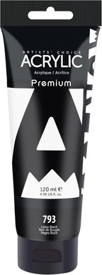 AUREUO Lamp Black Acrylic Paint, 4 Fl Oz / 120ml Single Tube, Rich Pigment Art Craft Paints for Canvas, Rocks, Wood, Ceramic, Fabric - Art Supplies for Beginners, Professionals, Artists