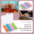 LUNARM Stitch Markers for Crocheting with Plastic Box, 80 Pcs Small and 80 Pcs Large Open Knitting Markers Rings for DIY Handmade Crafts