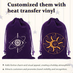 Shintop 20pcs Velvet Bags with Drawstring, 4x6 inch Purple Jewelry Bags Gift Pouches for Dice, Crystals, Tarot Cards