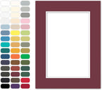 Poster Master Maroon Matboard – 4-Ply Acid-Free Picture Mat Board with 45° Beveled Cut, Made in USA, Custom Cut to Any Size, 1/16" Thickness for Framing & Displays
