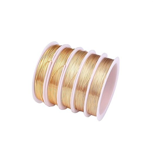 KC Gold Copper Wire 0.3mm Bead Cord for Bracelet Necklace Charm Beading Jewelry Making 54yard
