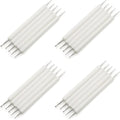 4 Set Embossing Stylus Double End Tracing Dotting Tool, 20 Pcs Ball Embossing Stylus Double End Tracing Dotting Tool for Pottery Clay Craft, Embossing Art (White)