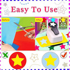 Star Hole Punch, Star Paper Punch, Stars Punches for Paper Crafts, StarPuncher for Crafts, 1 inch Stars Shaped Hole Punches, Crafts Puncher for Scrapbooking DIY Papers Projects